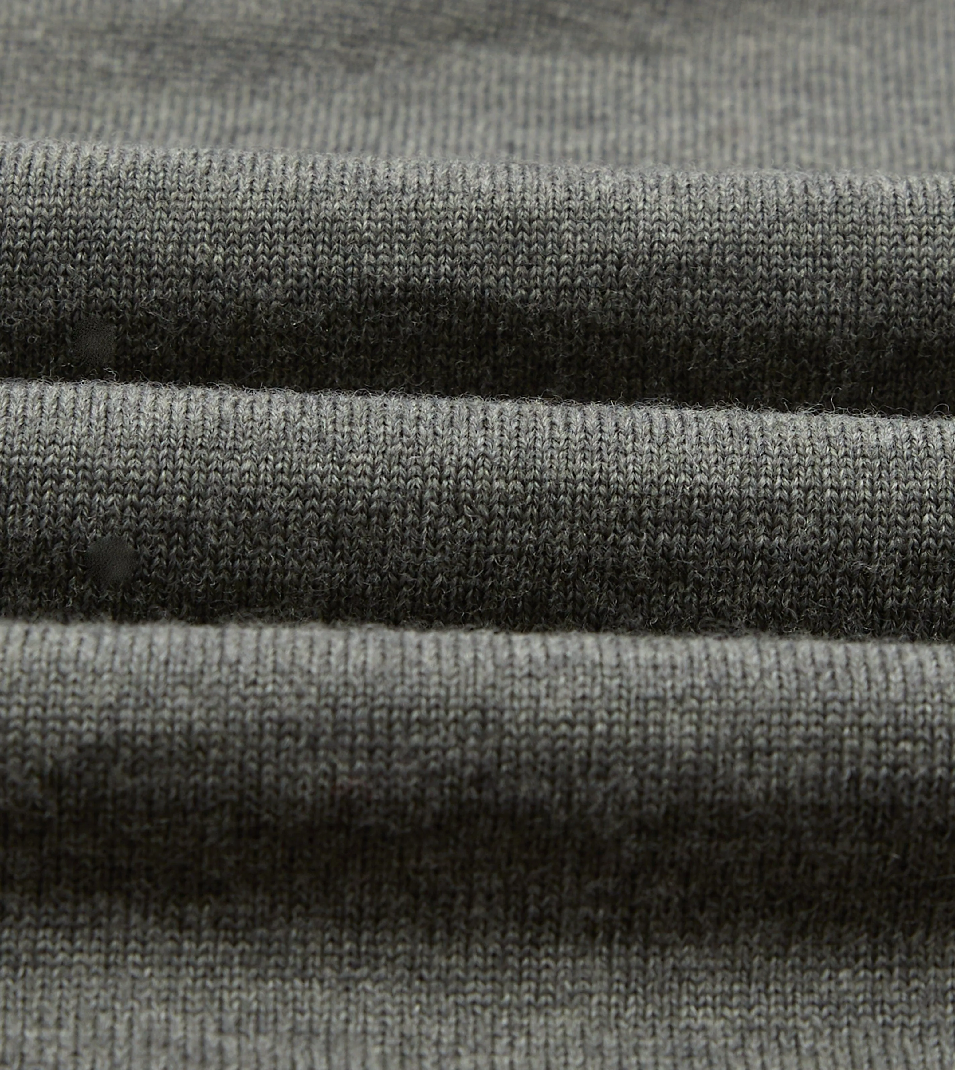 Grey Merino Wool Knitted Rugby Shirt