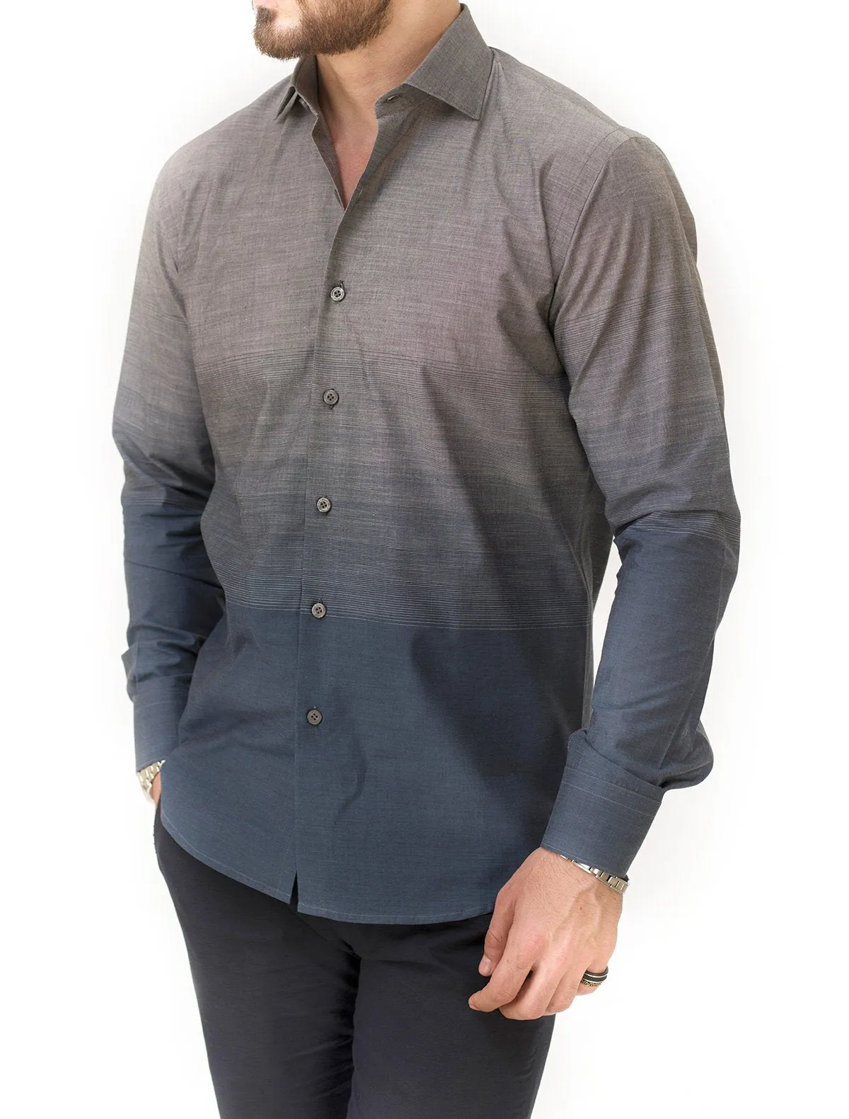 GREY–BLUE FADE OUT SHIRT