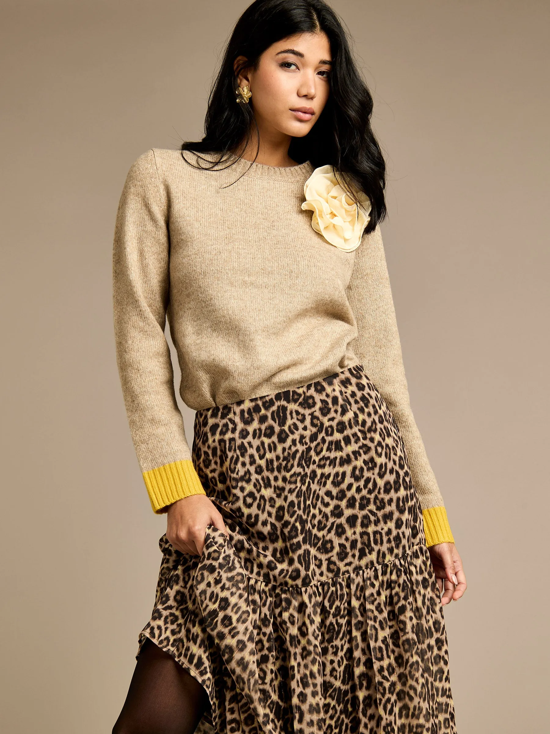 GWD Meril Leopard Print Skirt