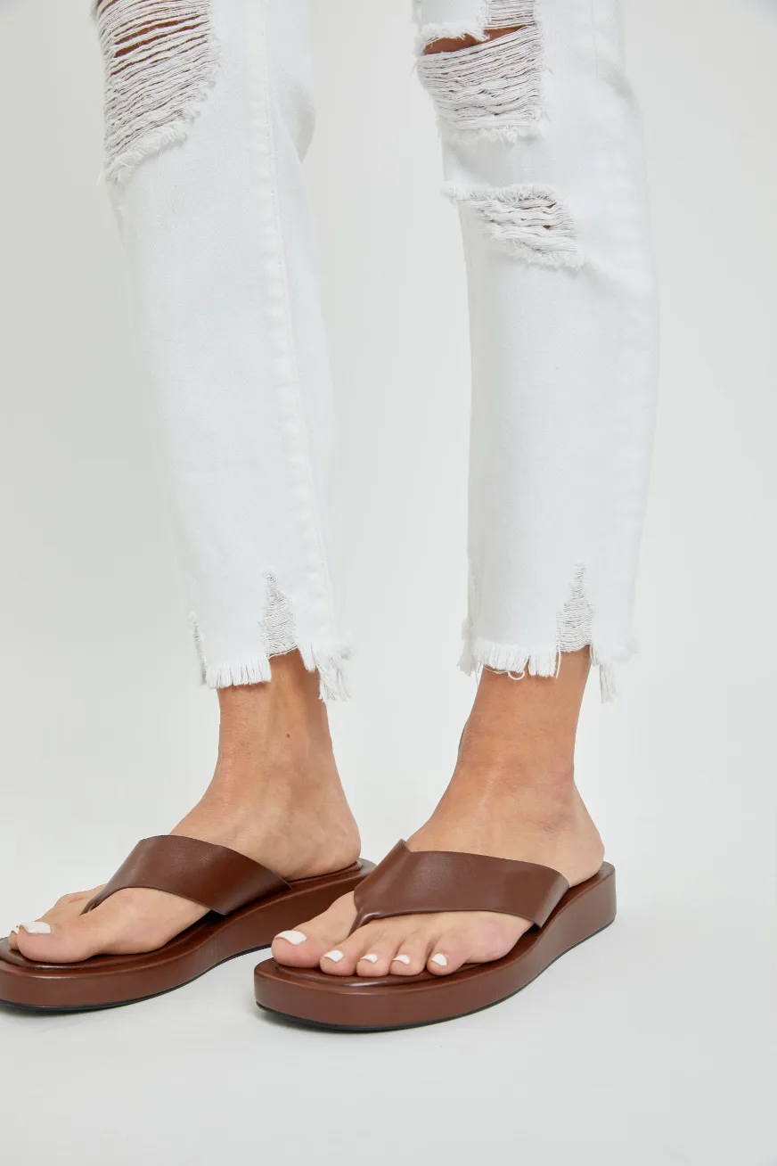 Hidden Jeans White Boyfriend Jeans