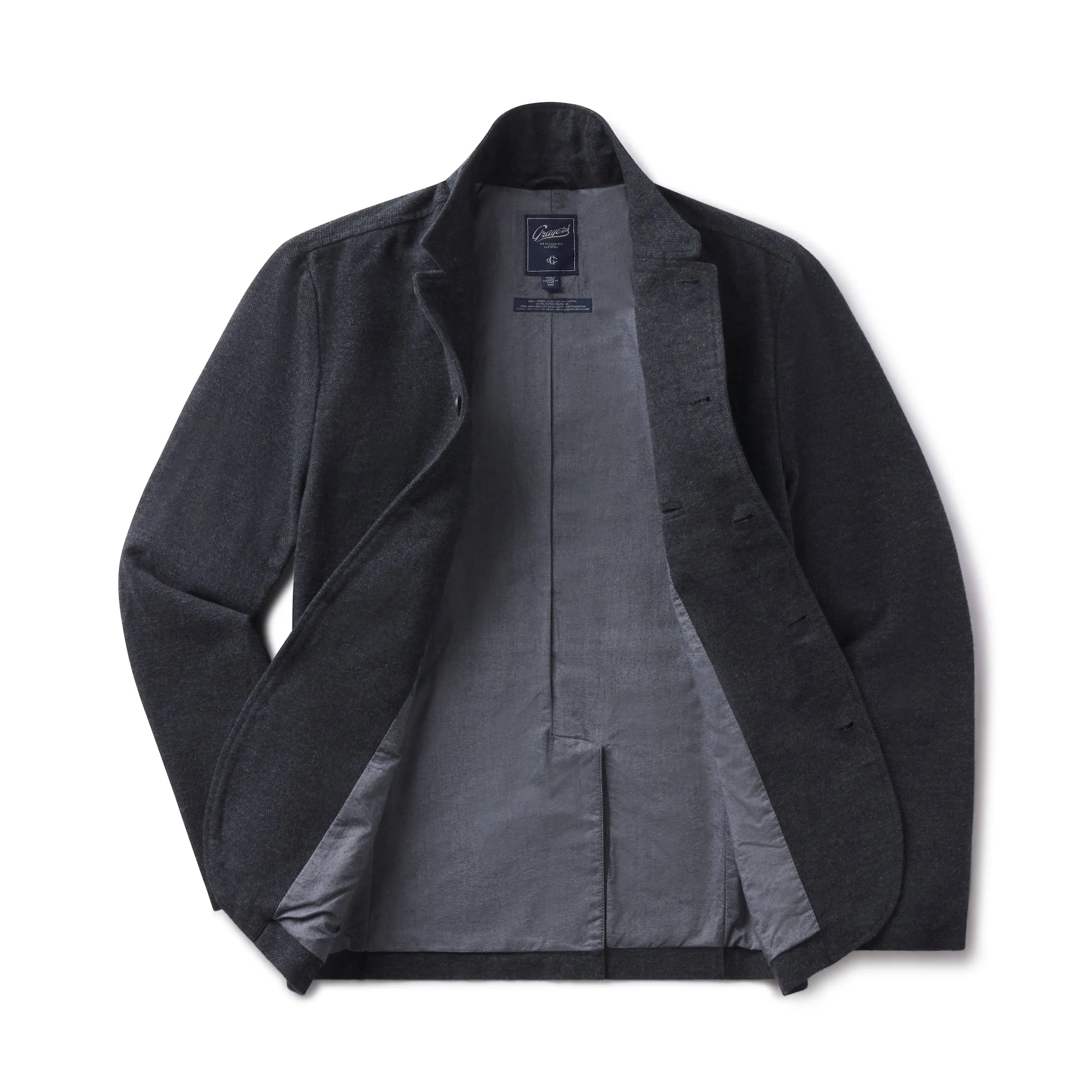 Holland Moleskin Blazer - Charcoal