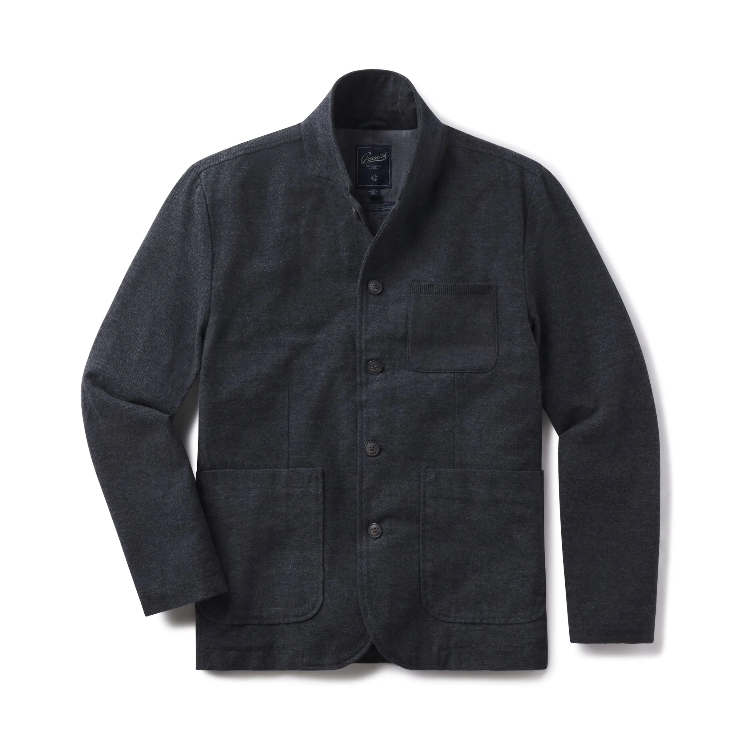 Holland Moleskin Blazer - Charcoal