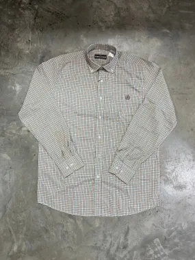 Home Bound Plaid Button Up Shirt - Brown/Salmon/Light Blue