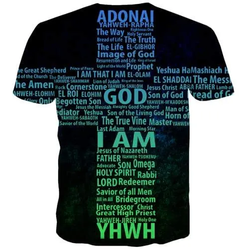 Jesus T-shirt Men Letter Tshirts Casual Abstract Tshirts Cool Hip Hop Shirt Print Short Sleeve Punk Rock Men women Tee O-neck