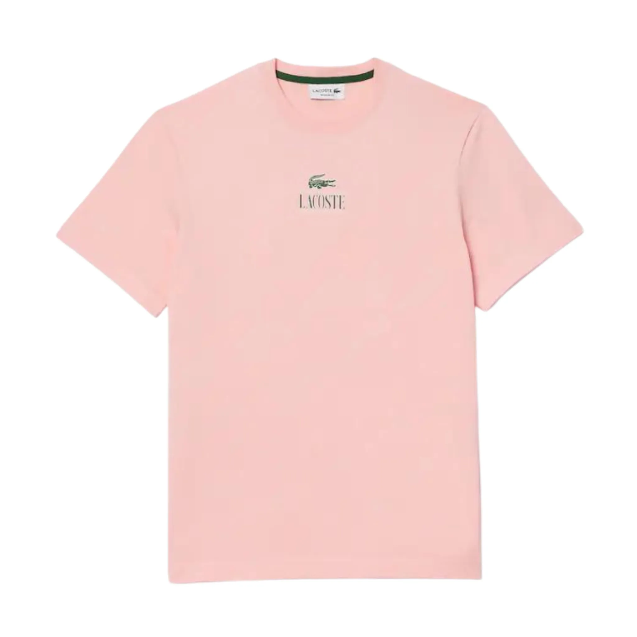 Lacoste Regular Fit Cotton Jersey Branded T-shirt (Waterlily Pink)