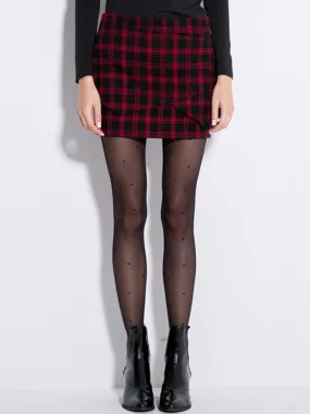 layered piece plaid skirt