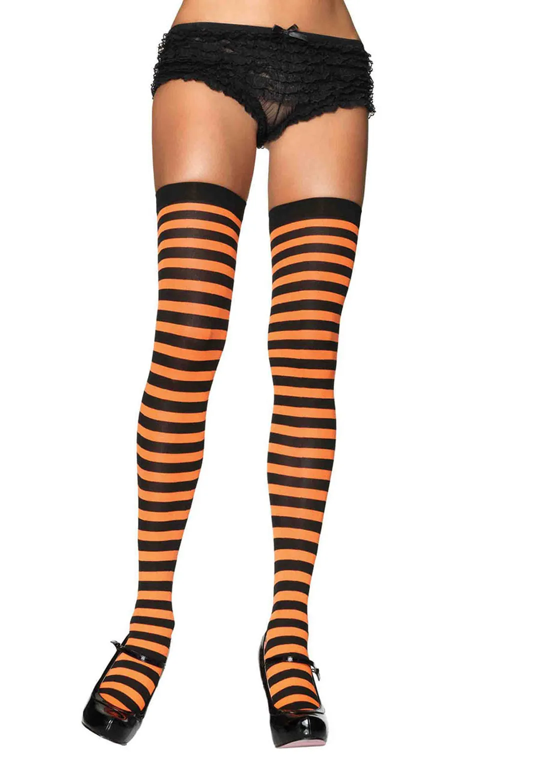 Leg Avenue  Nylon Stocking W/ Stripe Stockings  6005