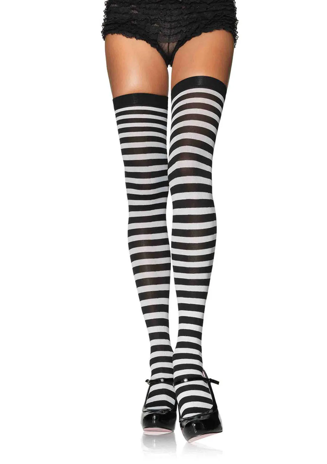 Leg Avenue  Nylon Stocking W/ Stripe Stockings  6005