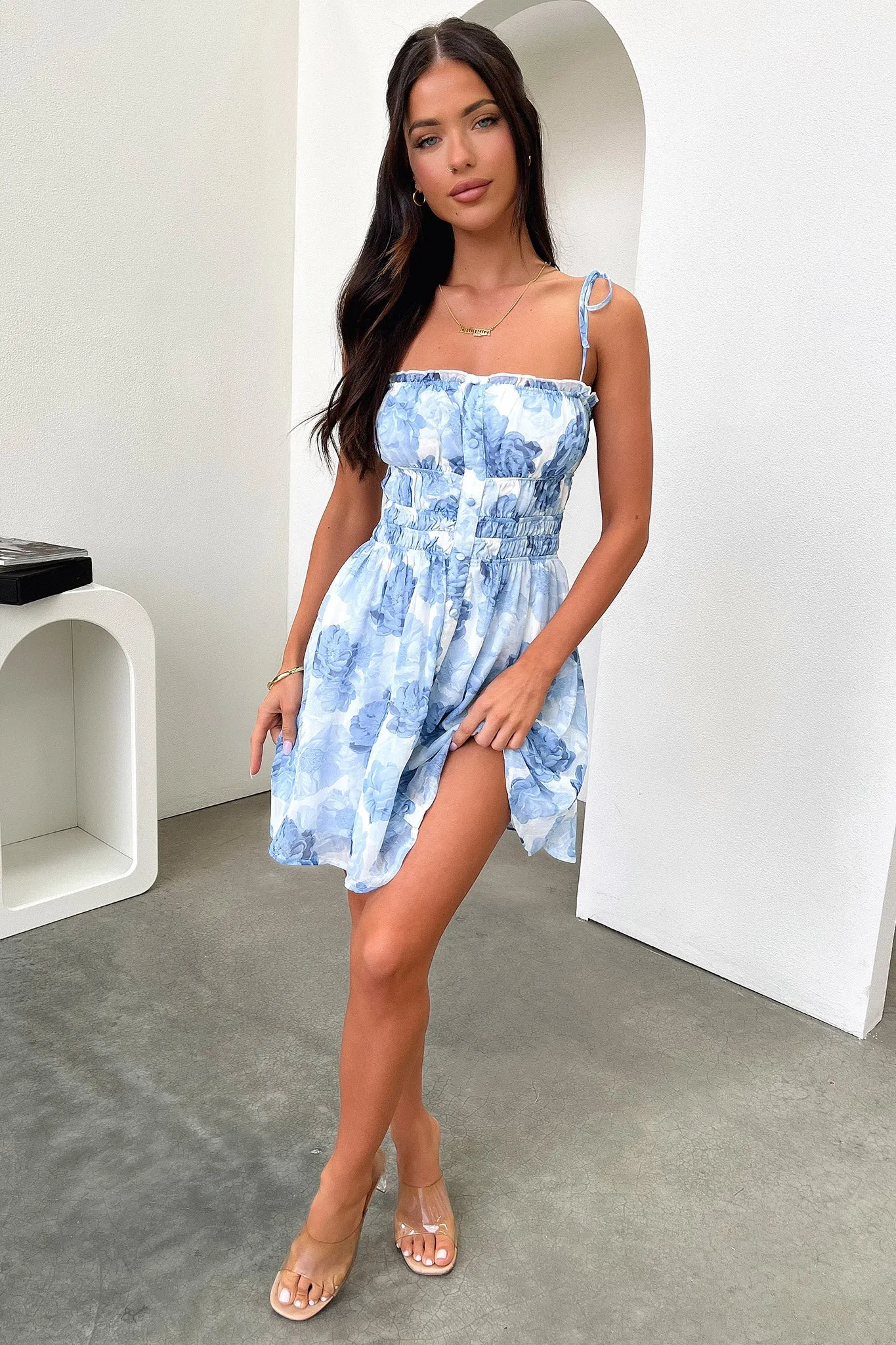 Lilah Dress - Blue Floral