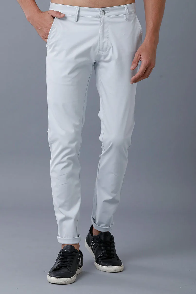 Lite Sky Blue - 2 way stretch - COTTON PANT