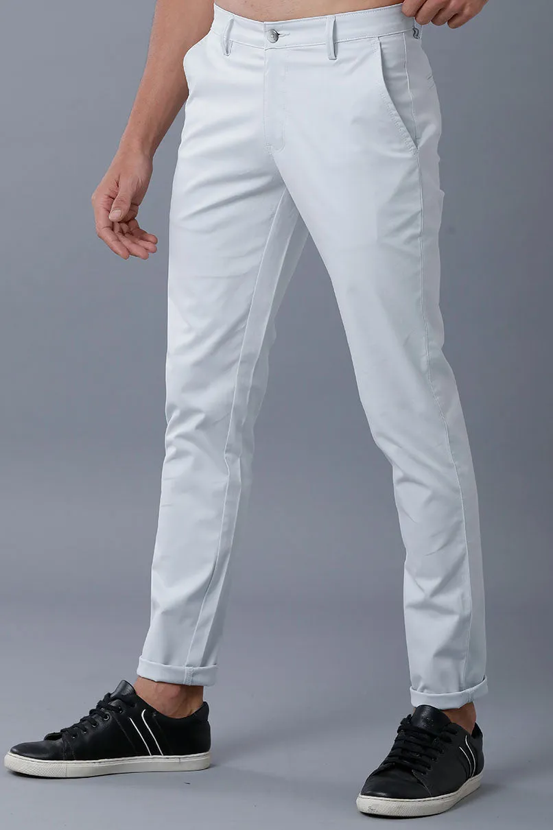 Lite Sky Blue - 2 way stretch - COTTON PANT