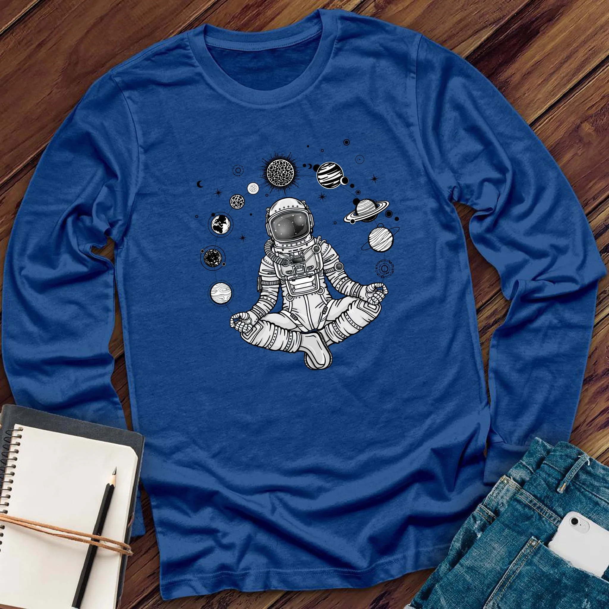 Meditating Astronaut Long Sleeve