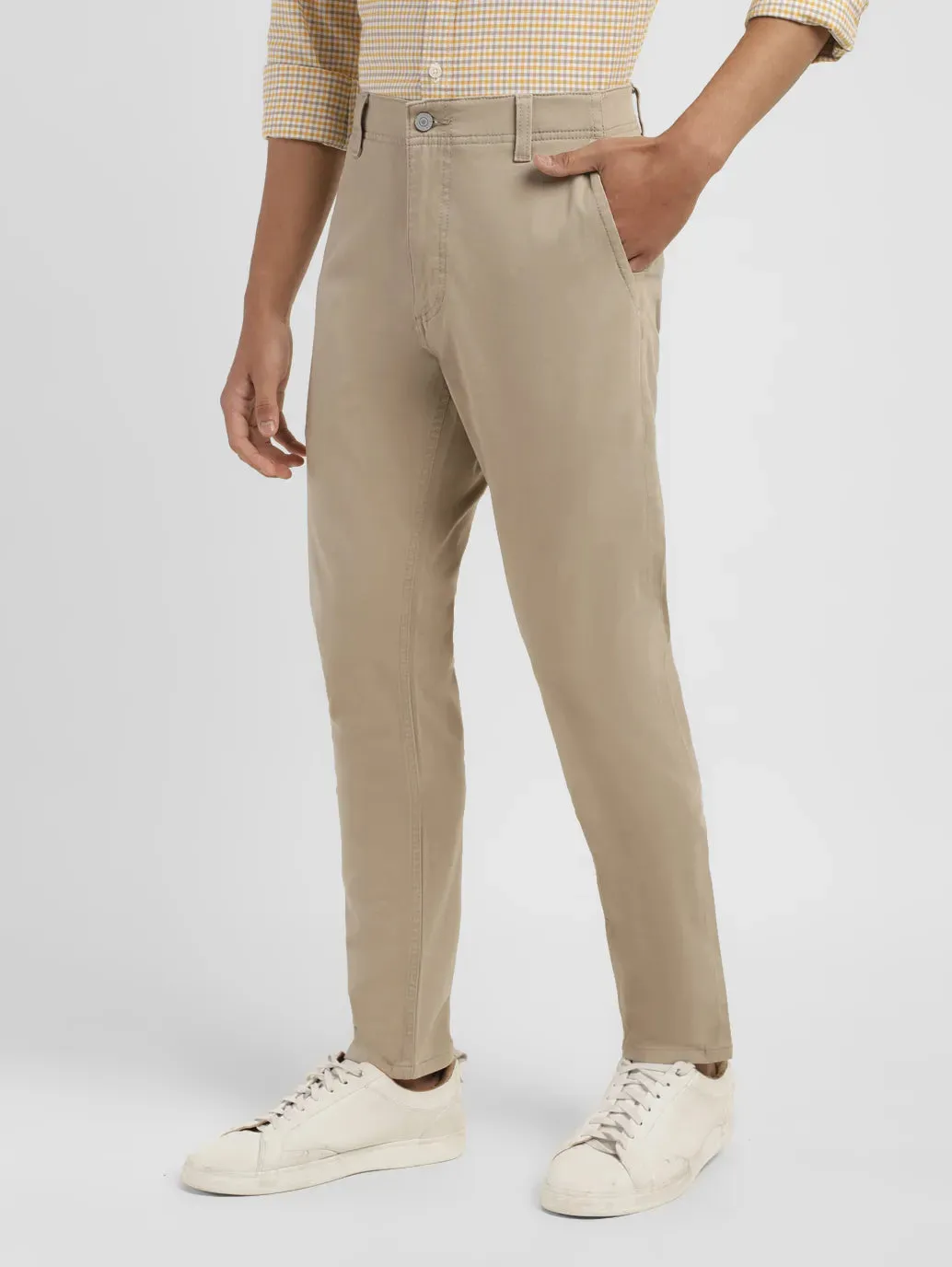 Men's 512 Beige Slim Tapered Fit Chinos