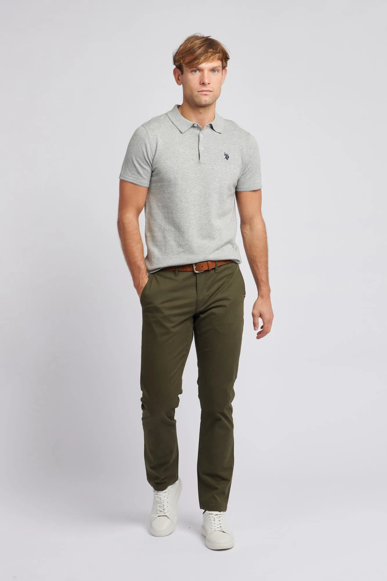 Mens Classic Chinos in Forest Night