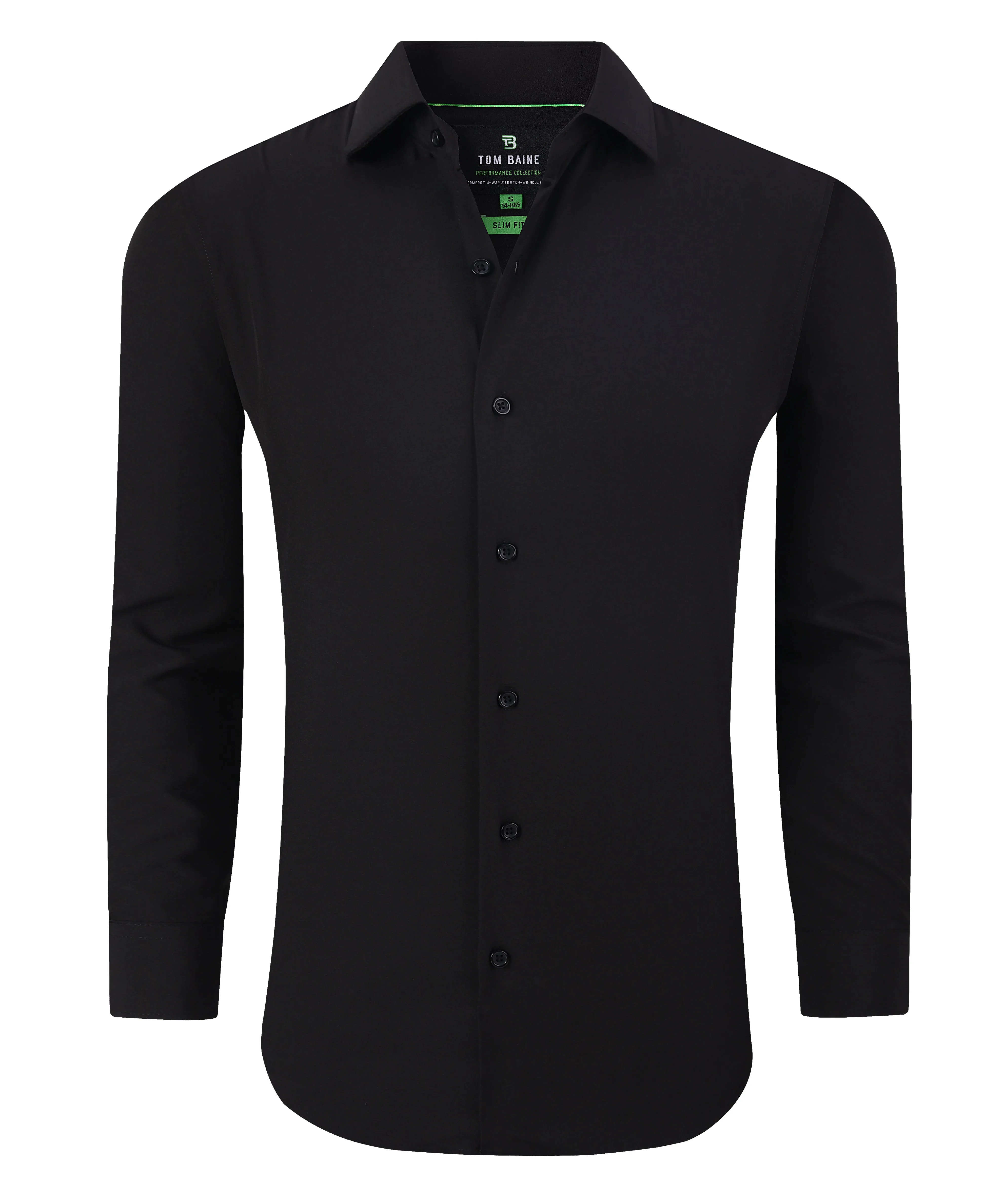 Men's Performance Stretch Solid Shirt Navy