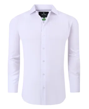 Men's Performance Stretch Solid Shirt White