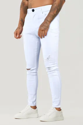 Men's Ripped Skinny Jean - White