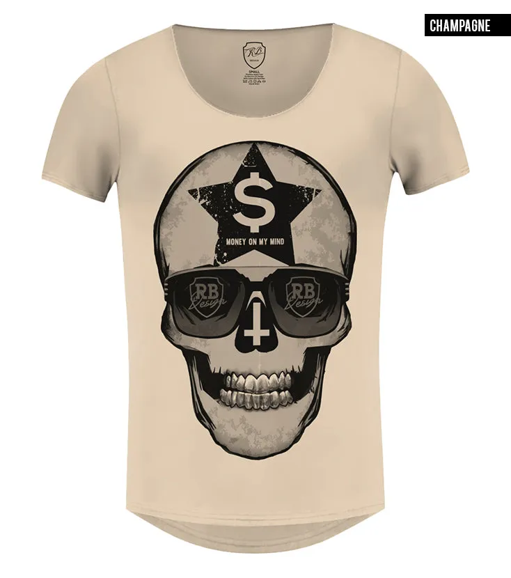 Men's Skull T-shirt "Money on My Mind" / Color Option / MD542