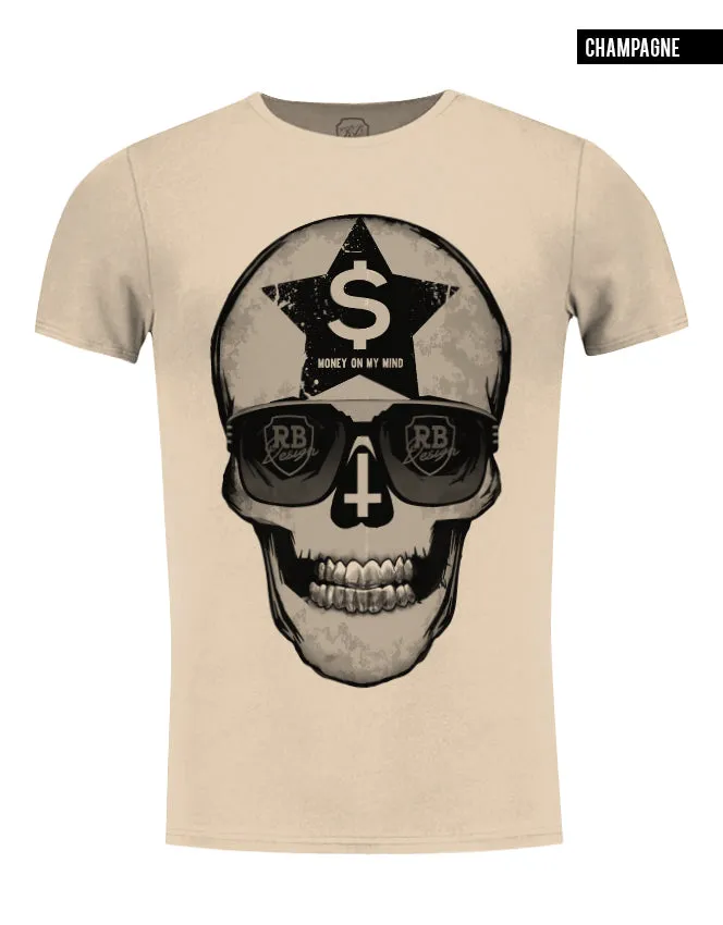 Men's Skull T-shirt "Money on My Mind" / Color Option / MD542