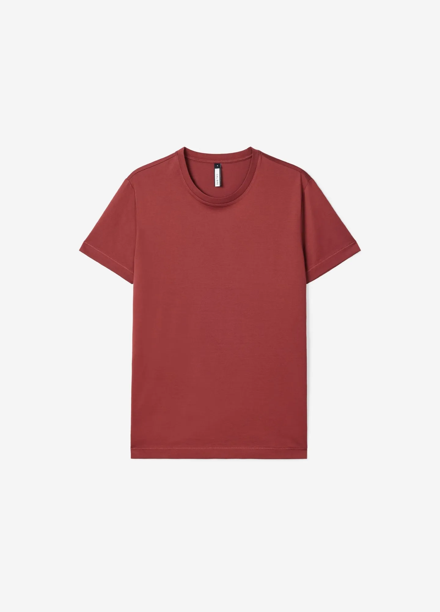 Mercerised Crew Neck T-Shirt Saffron