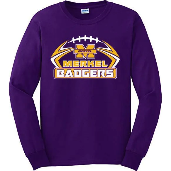 Merkel Badgers - Football Long Sleeve T-Shirt