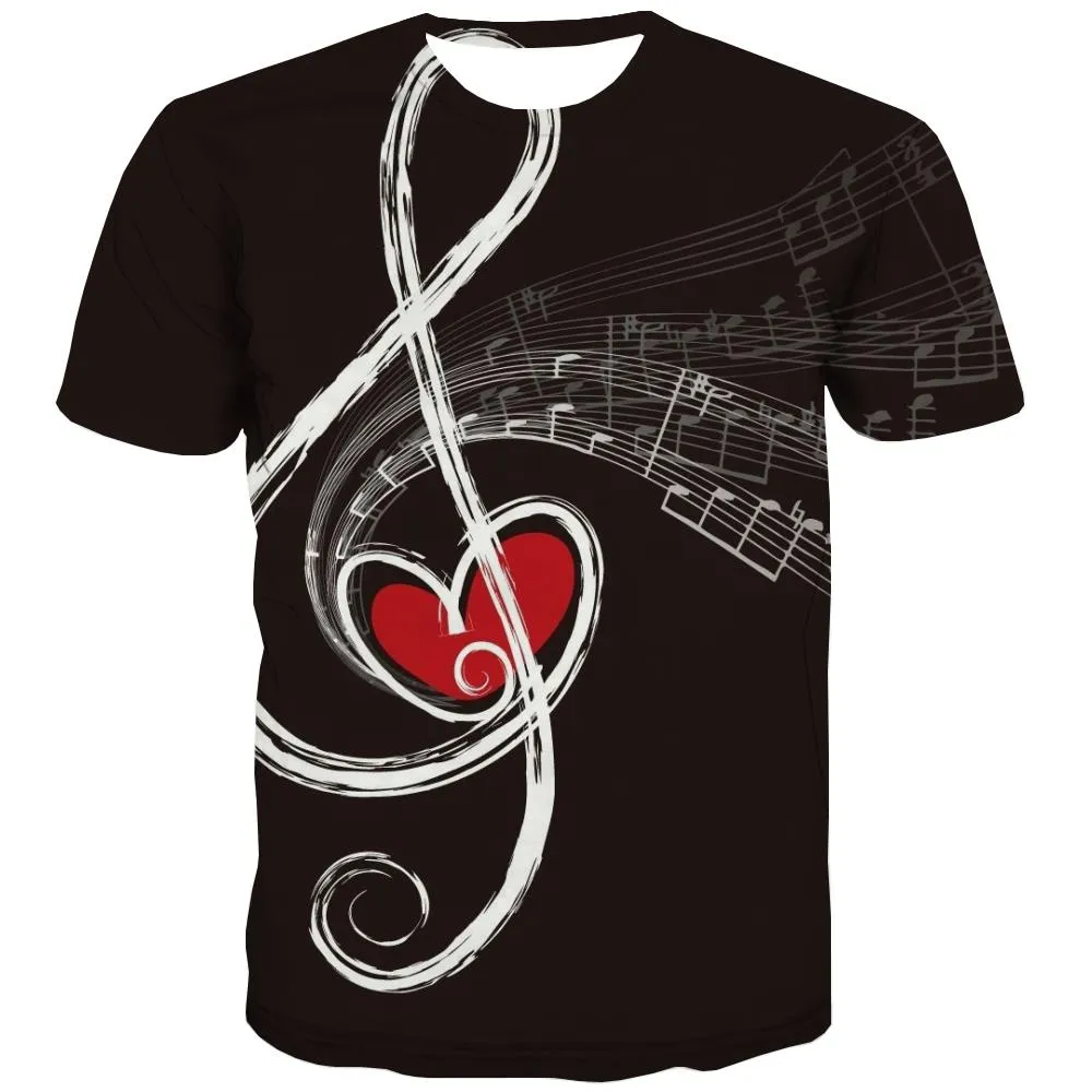 Music T shirts Men Instrument Shirt Print Retro T shirts Funny Electronic Tshirts Casual