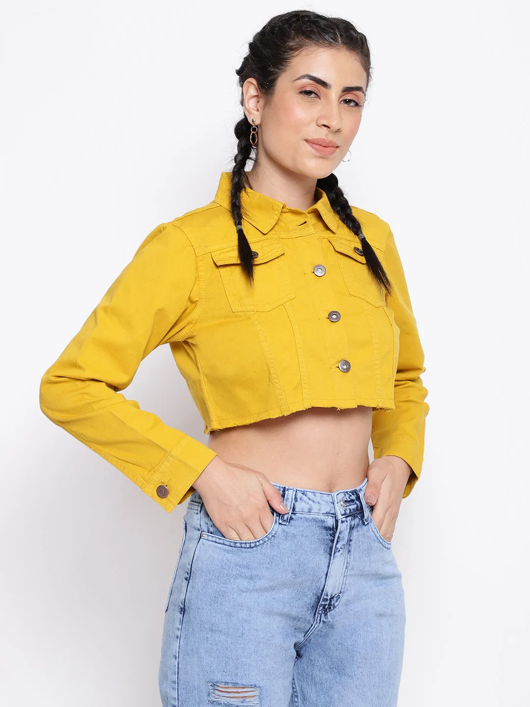 Mustard Cropped Jacket