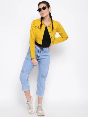 Mustard Cropped Jacket