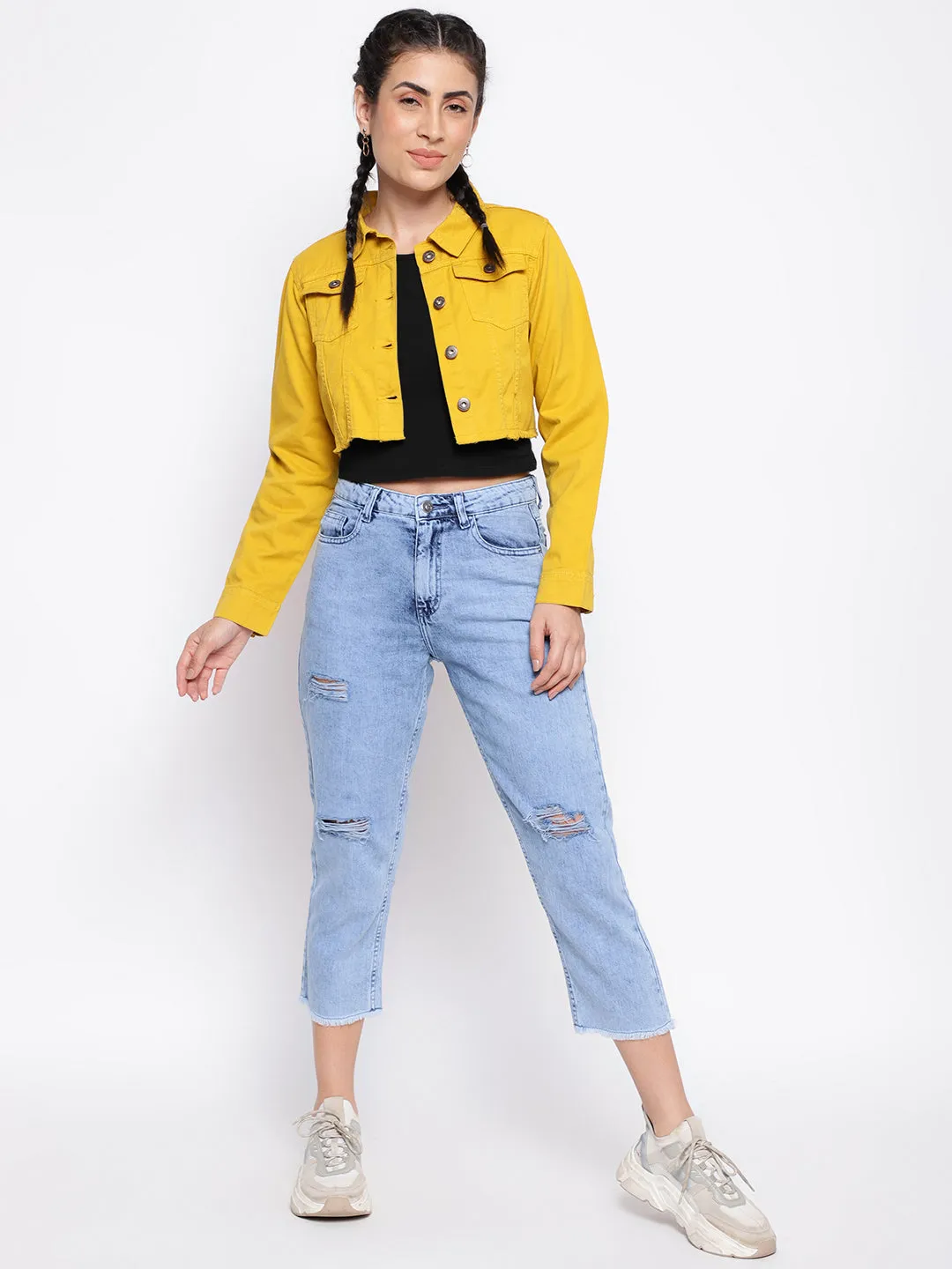 Mustard Cropped Jacket