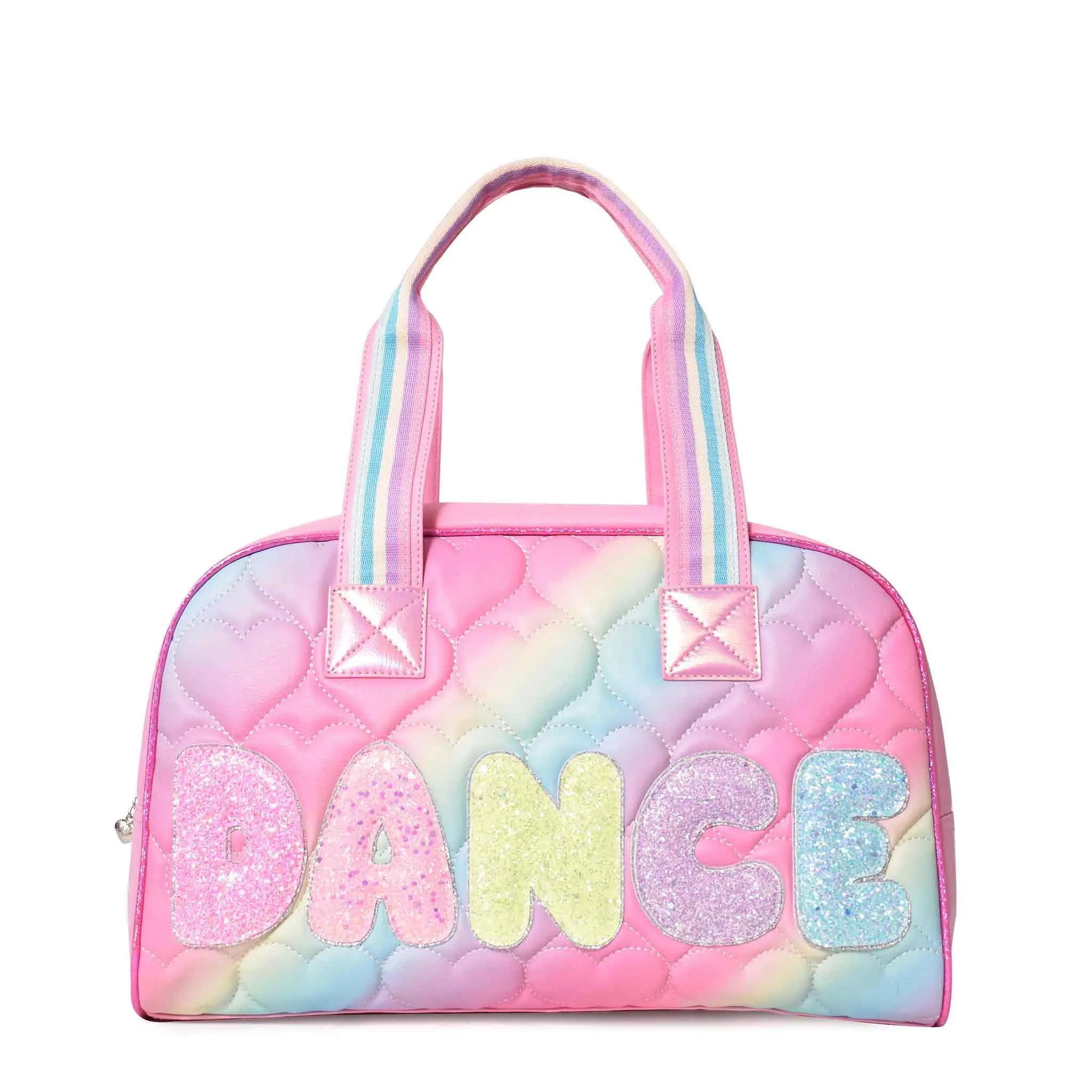 OMG Accessories - 'Dance' Heart-Quilted Ombre Medium Duffle Bag