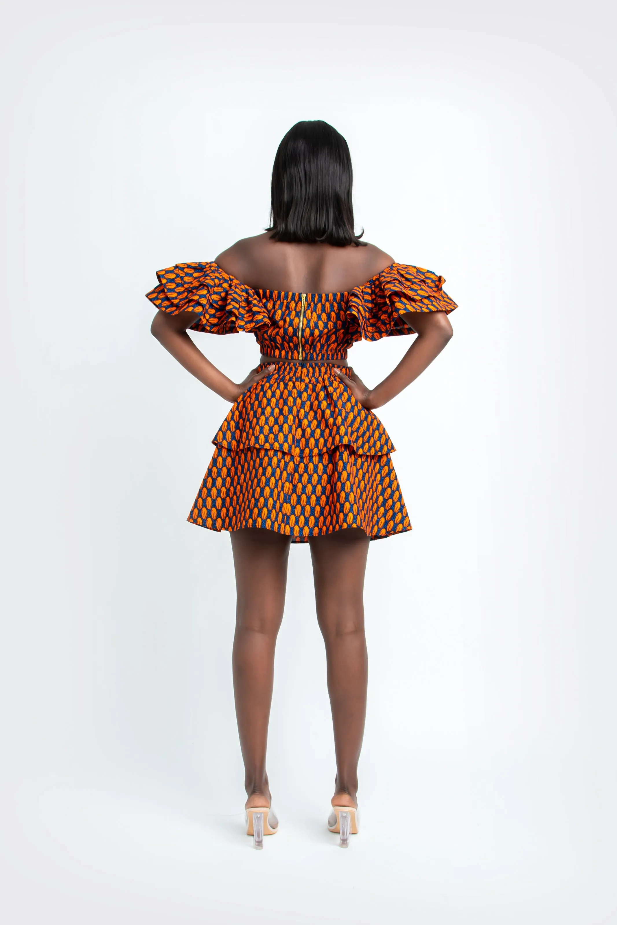 OMOLARA African Print Layered Mini Skirt