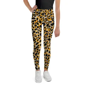 Orange Animal Print Youth Leggings