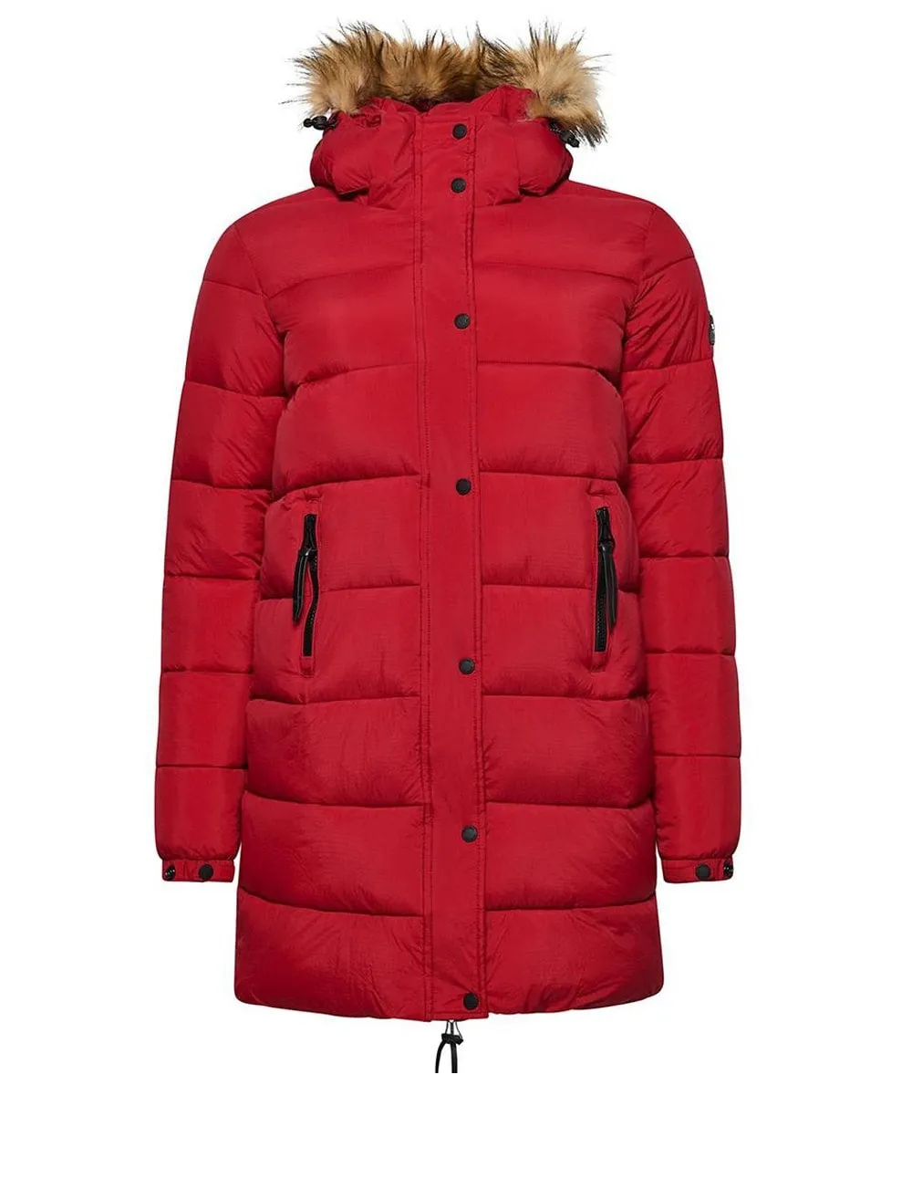 Parka Superdry con Capucha Roja Mujer