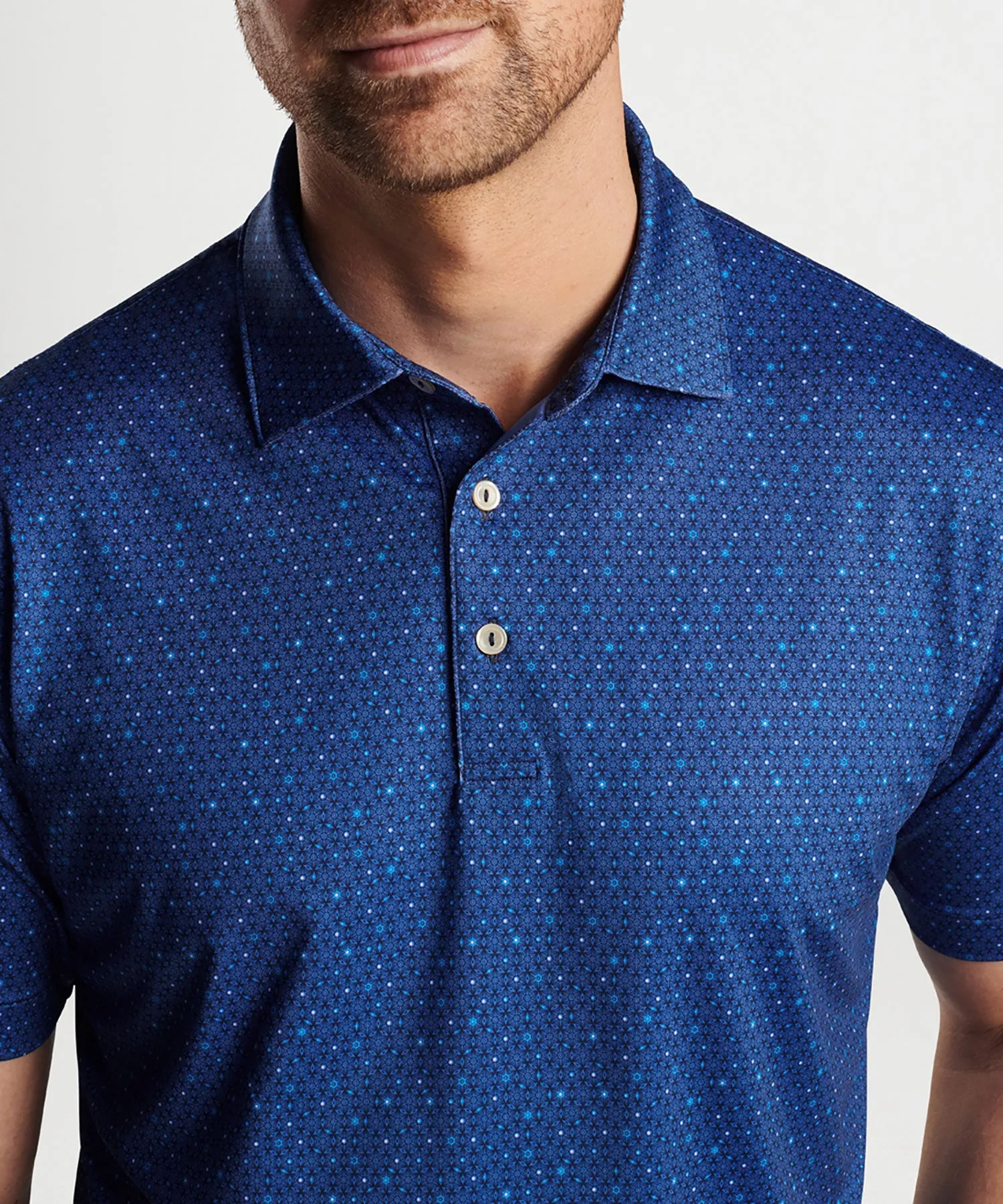 Peter Millar Short Sleeve Avon Print Polo