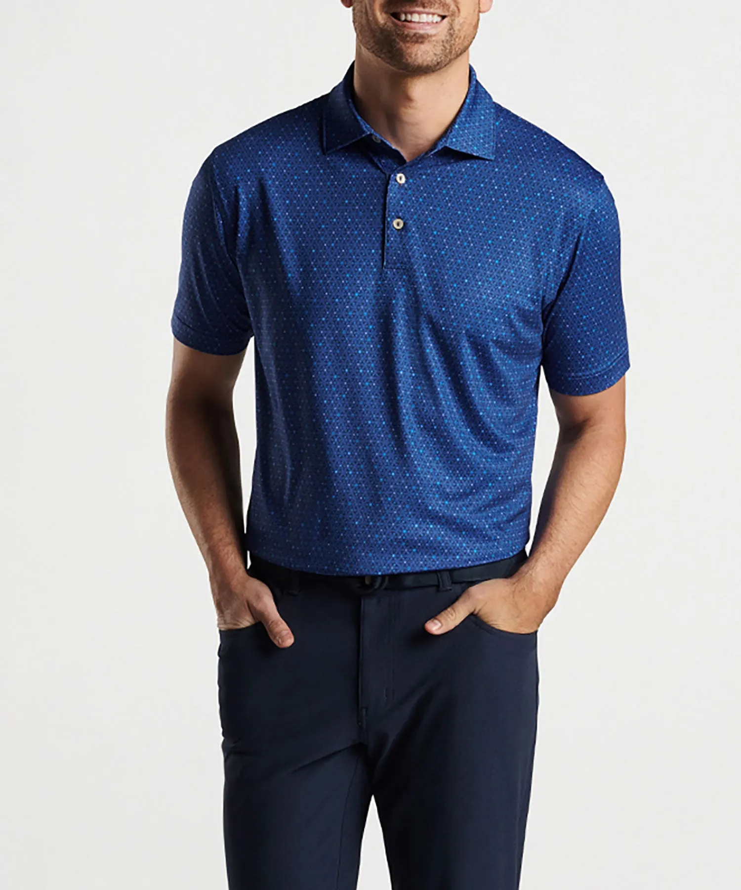 Peter Millar Short Sleeve Avon Print Polo