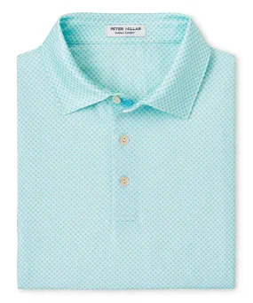 Peter Millar Short Sleeve Circle Geo Print Polo Knit Shirt