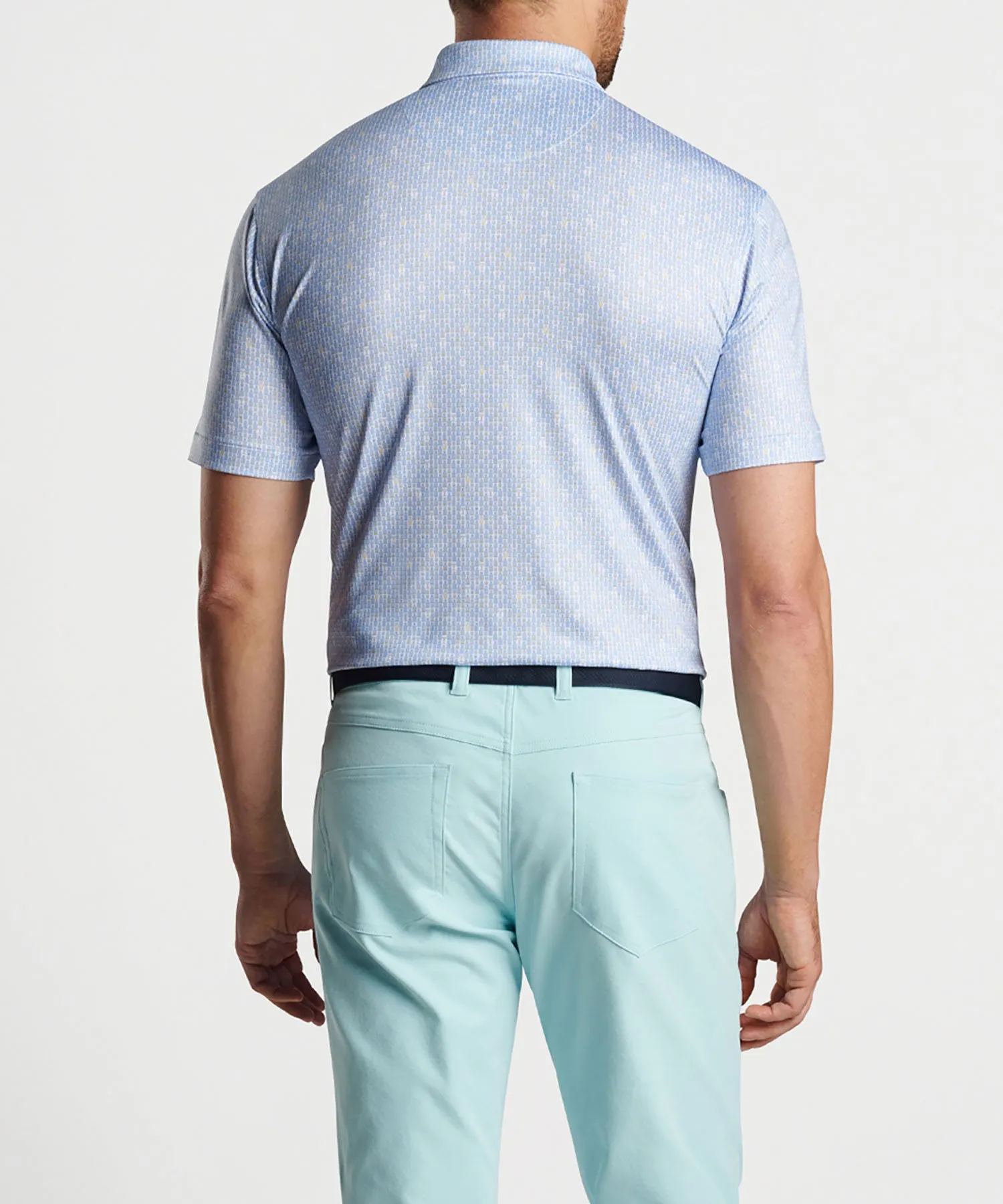 Peter Millar Short Sleeve Raise The Bar Print Polo Knit Shirt