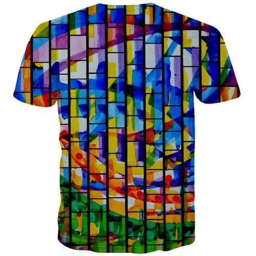 Psychedelic T shirts Men Graffiti Tshirt Printed Colorful T-shirts 3d Art Shirt Print Harajuku T shirts Funny Short Sleeve