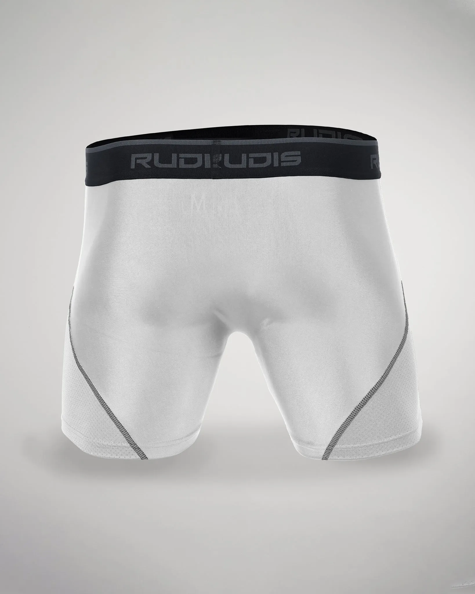 RUDIS Essential White/Gray Adult Boxer Brief