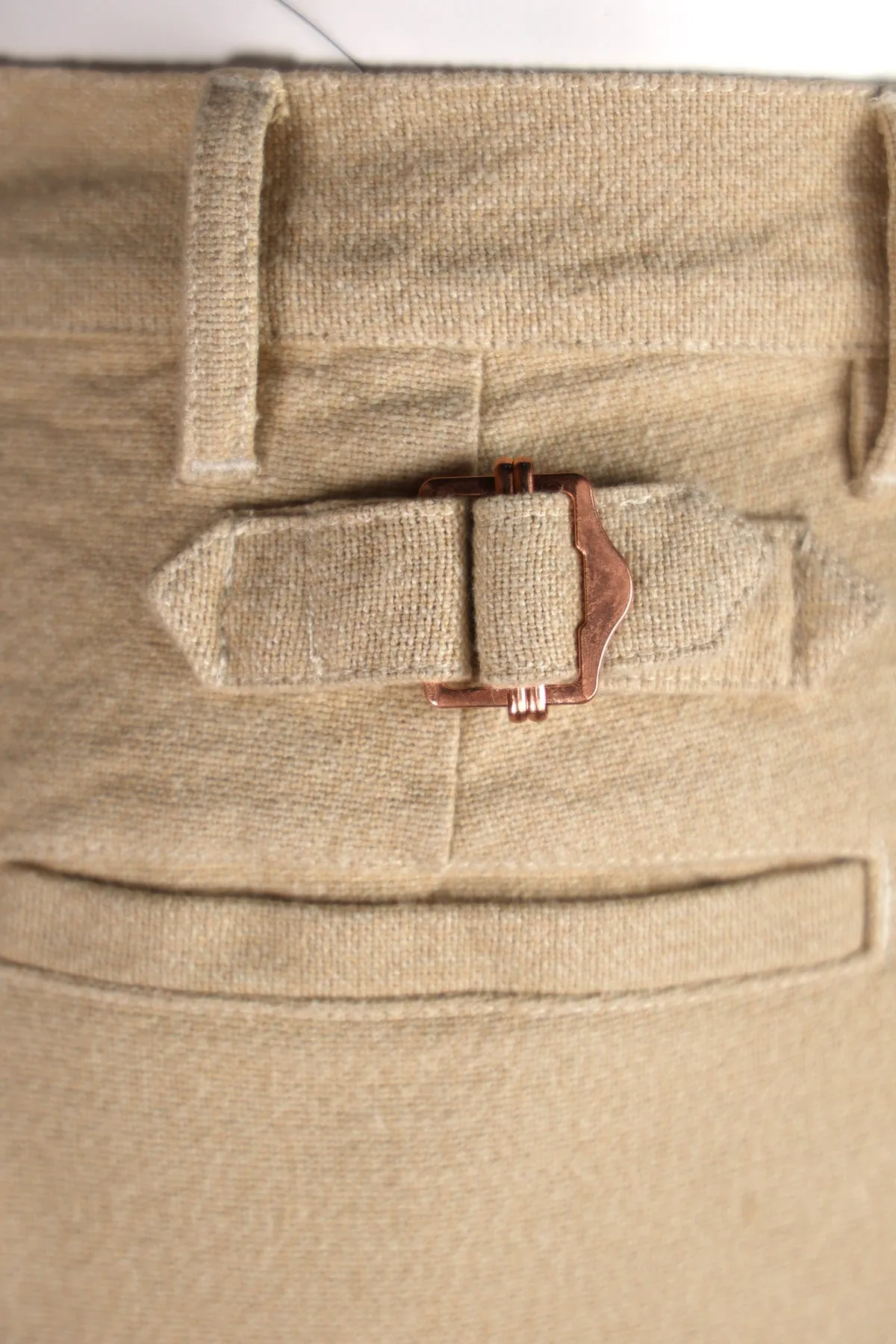 Rustic Plainweave Flat Front Chino - Natural