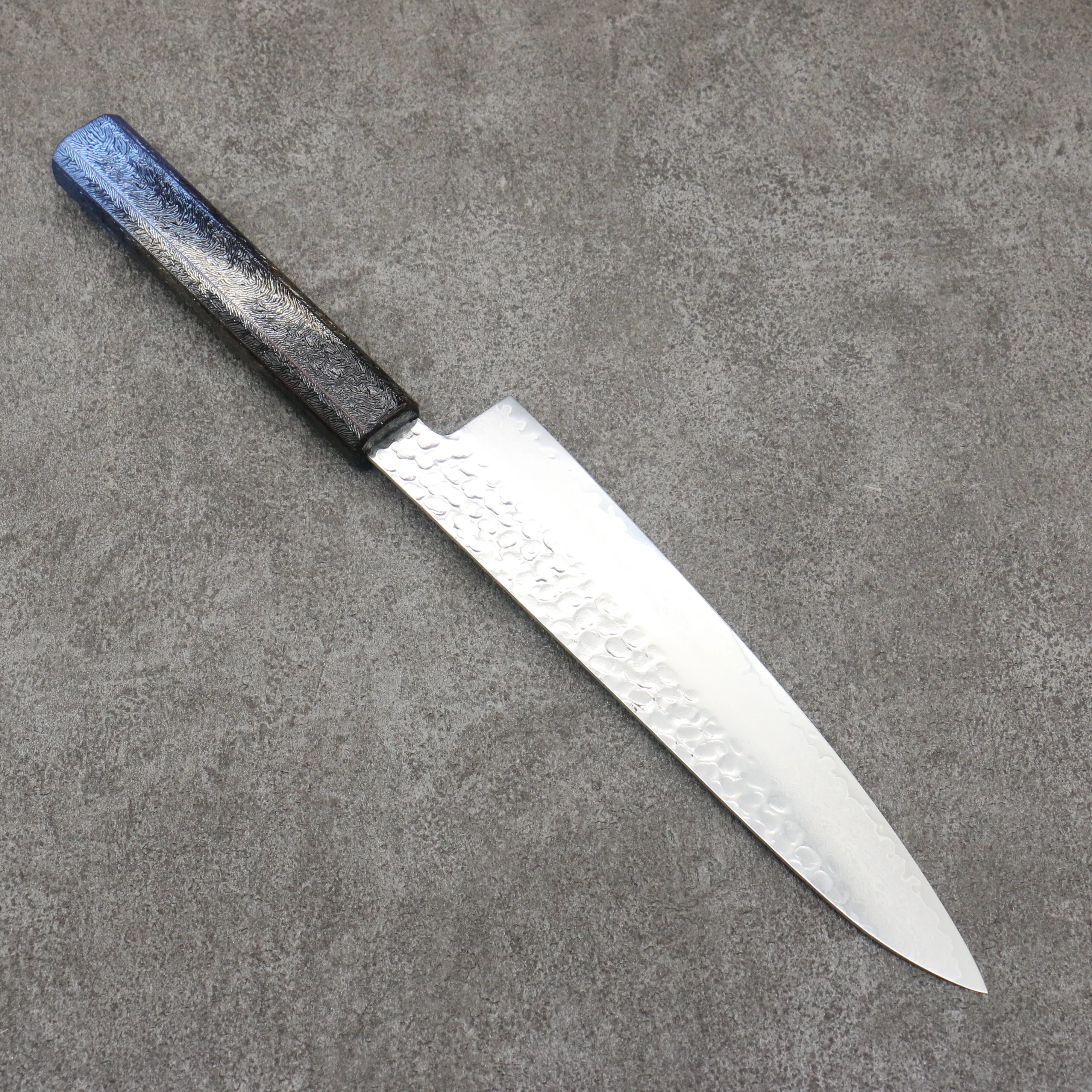 Sakai Takayuki Rinnou VG10 33 Layer Damascus Gyuto 210mm Blue Lacquered Handle