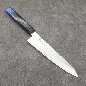 Sakai Takayuki Rinnou VG10 33 Layer Damascus Gyuto 210mm Blue Lacquered Handle