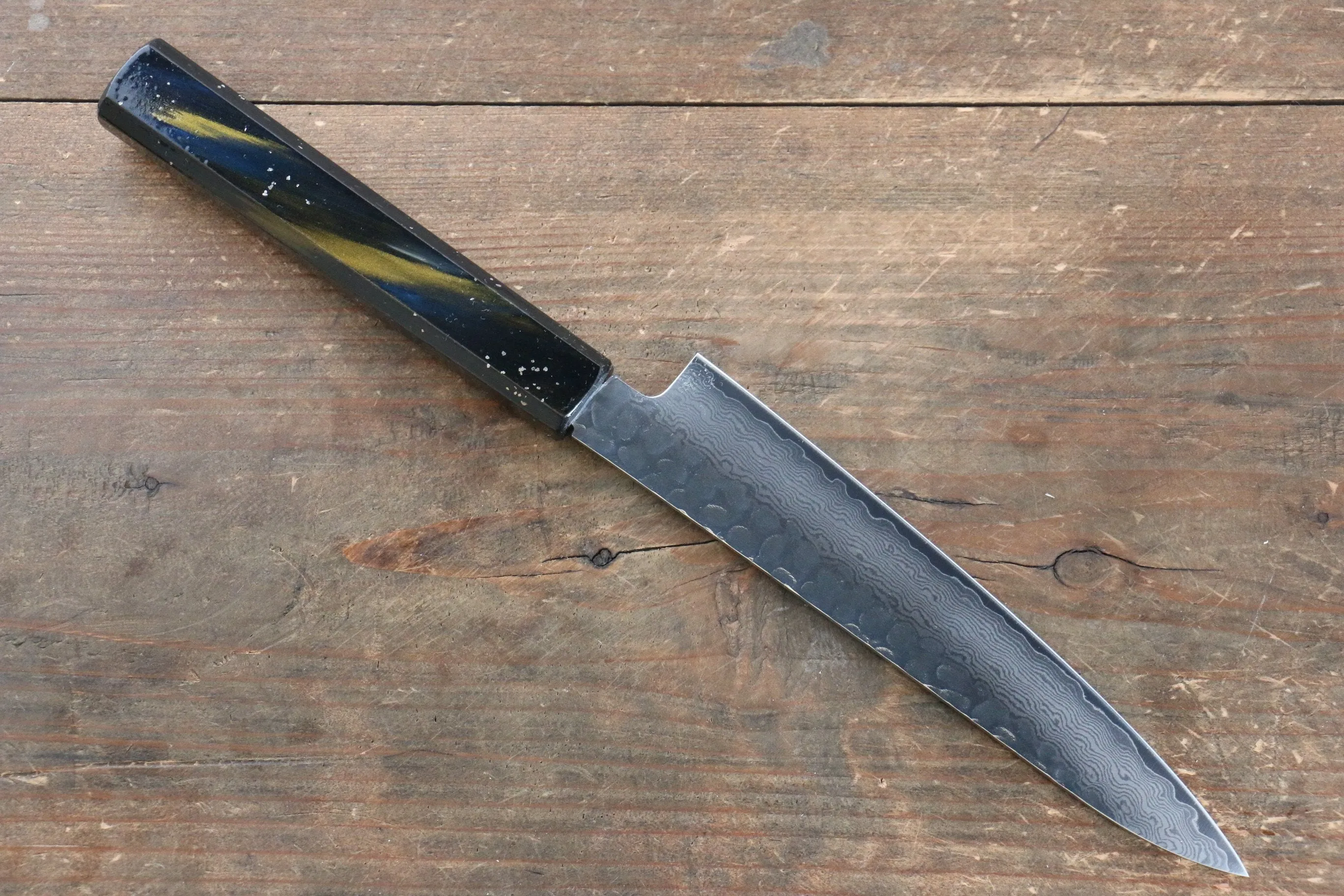 Sakai Takayuki VG10 33 Layer Damascus Petty-Utility 150mm Live oak Lacquered (Saiu) Handle