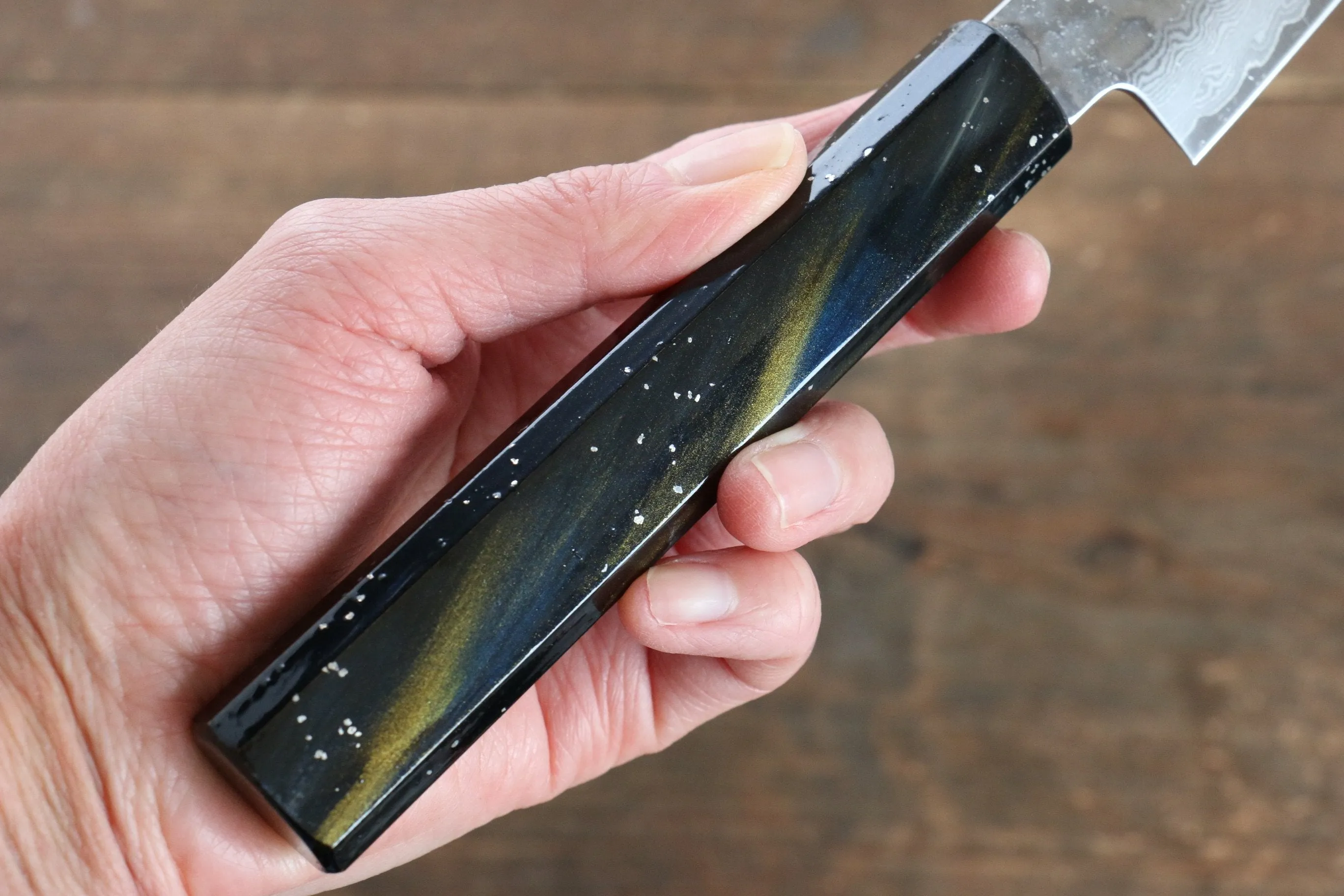 Sakai Takayuki VG10 33 Layer Damascus Petty-Utility 150mm Live oak Lacquered (Saiu) Handle