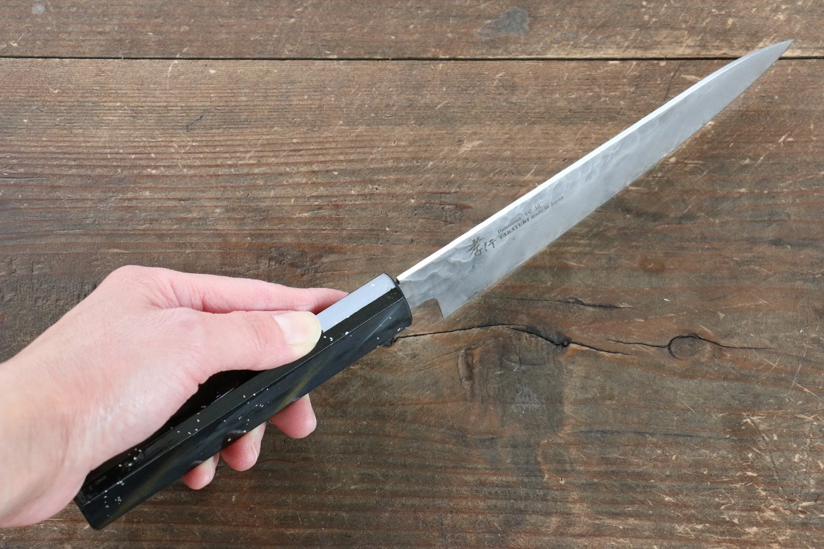 Sakai Takayuki VG10 33 Layer Damascus Petty-Utility 150mm Live oak Lacquered (Saiu) Handle