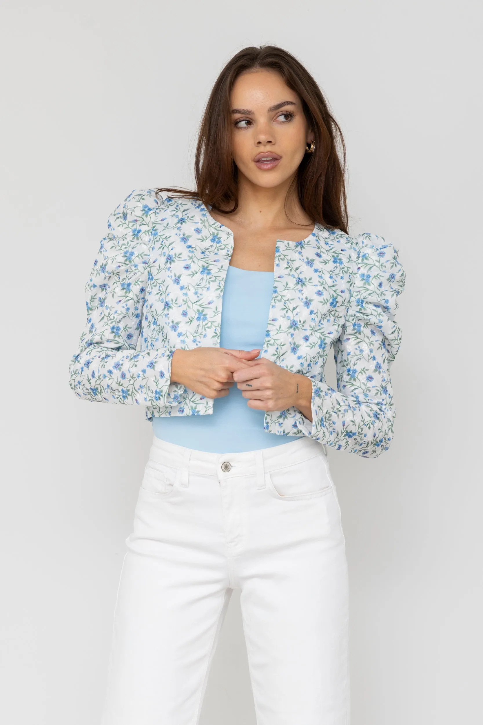 SALE - Parker Cropped Floral Jacket