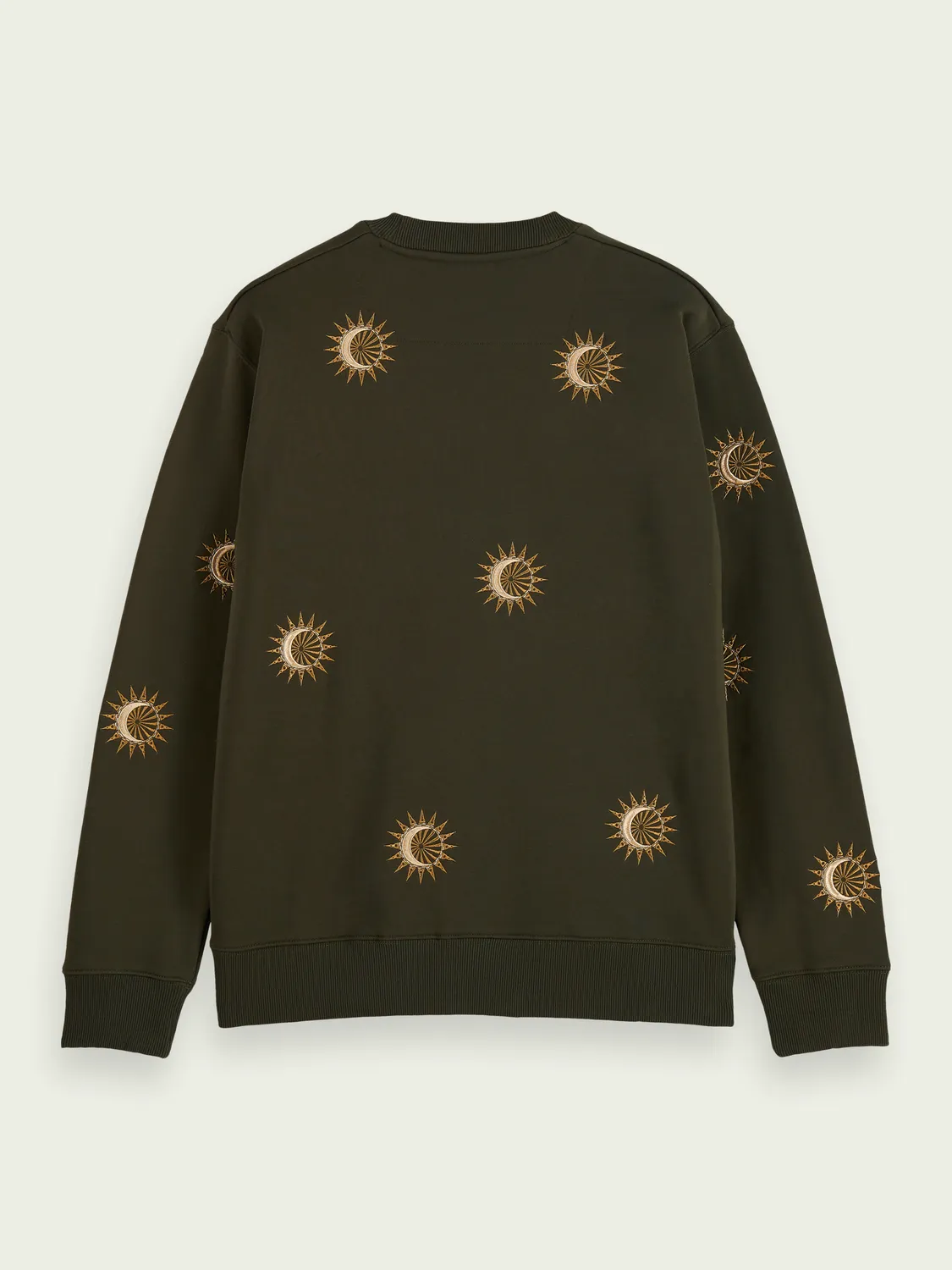 Scotch & Soda Embroidered Olive Sweater(163925)