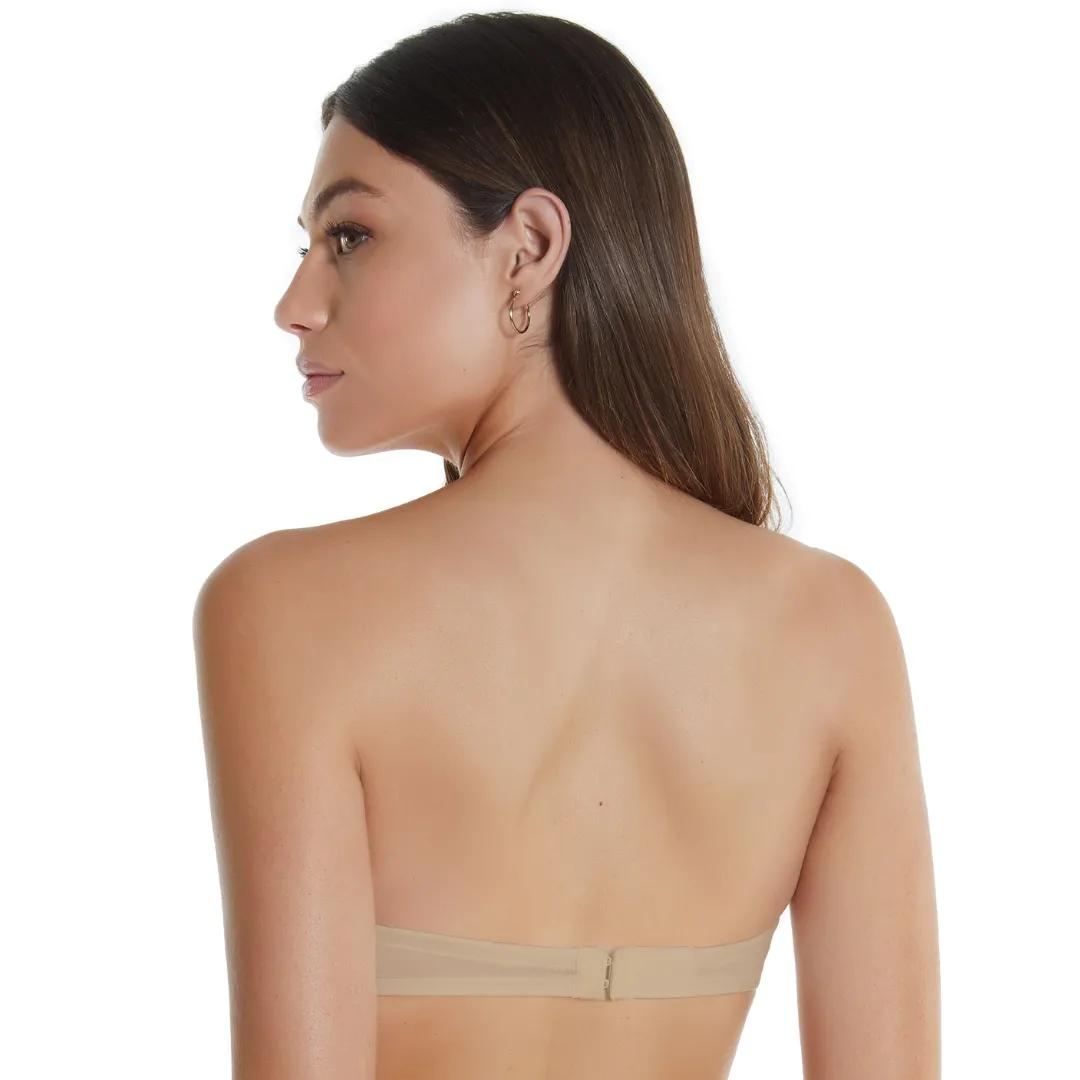 Selmark Strapless Push-up Bra Continuous Underwire Skin Color