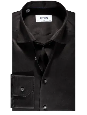 Slim Fit Single Cuff Shirt Black