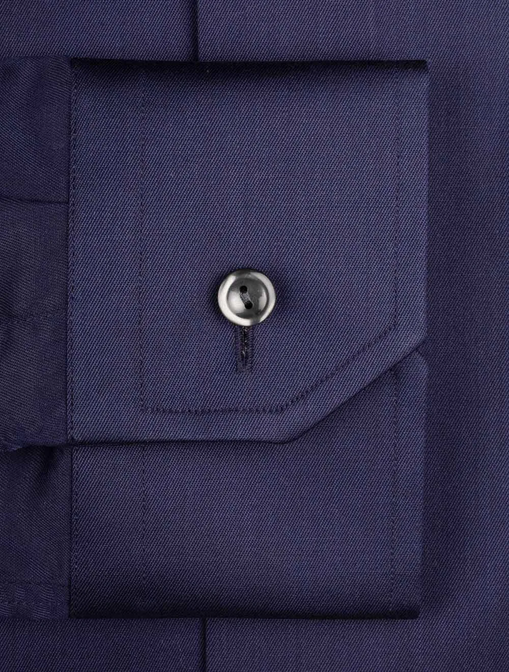 Slim Fit Single Cuff Shirt Navy